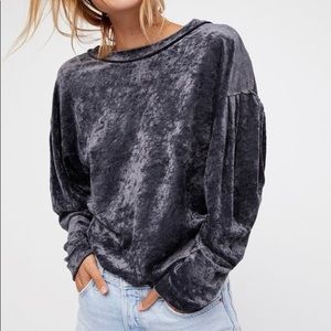 free people velvet pullover